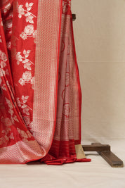 Scarlet Red Banarasi Silk Saree - SRSRBSS763