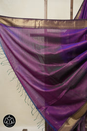 Purple Maheshwari Saree - SRPMS882