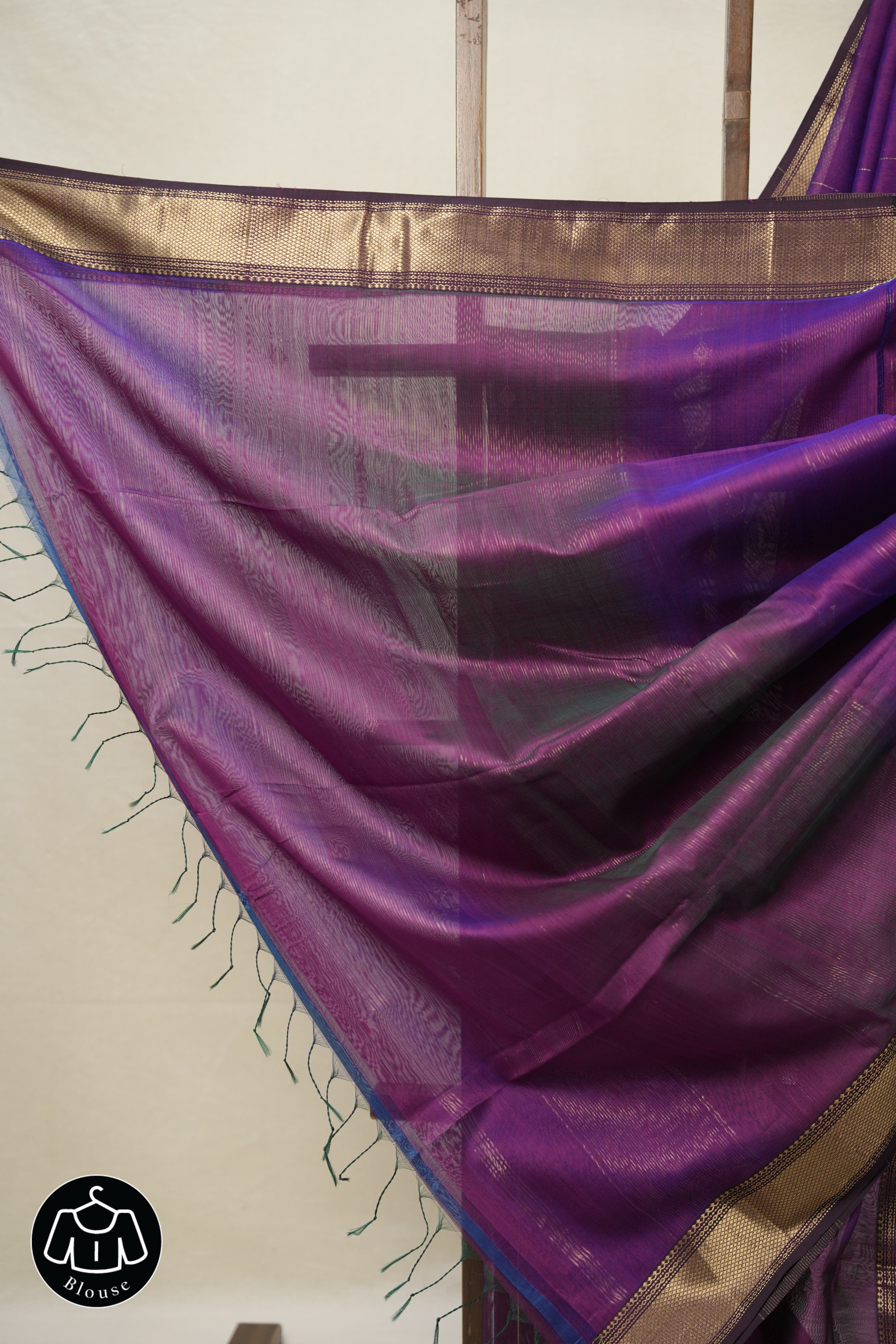 Purple Maheshwari Saree - SRPMS882