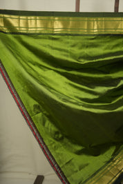 Moss Green Silk Paithani Saree - SRMGSPS815