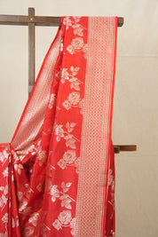 Scarlet Red Banarasi Silk Saree - SRSRBSS763