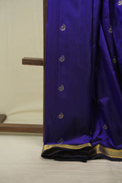 Navy Blue Silk Paithani Saree - SRNBSPS813