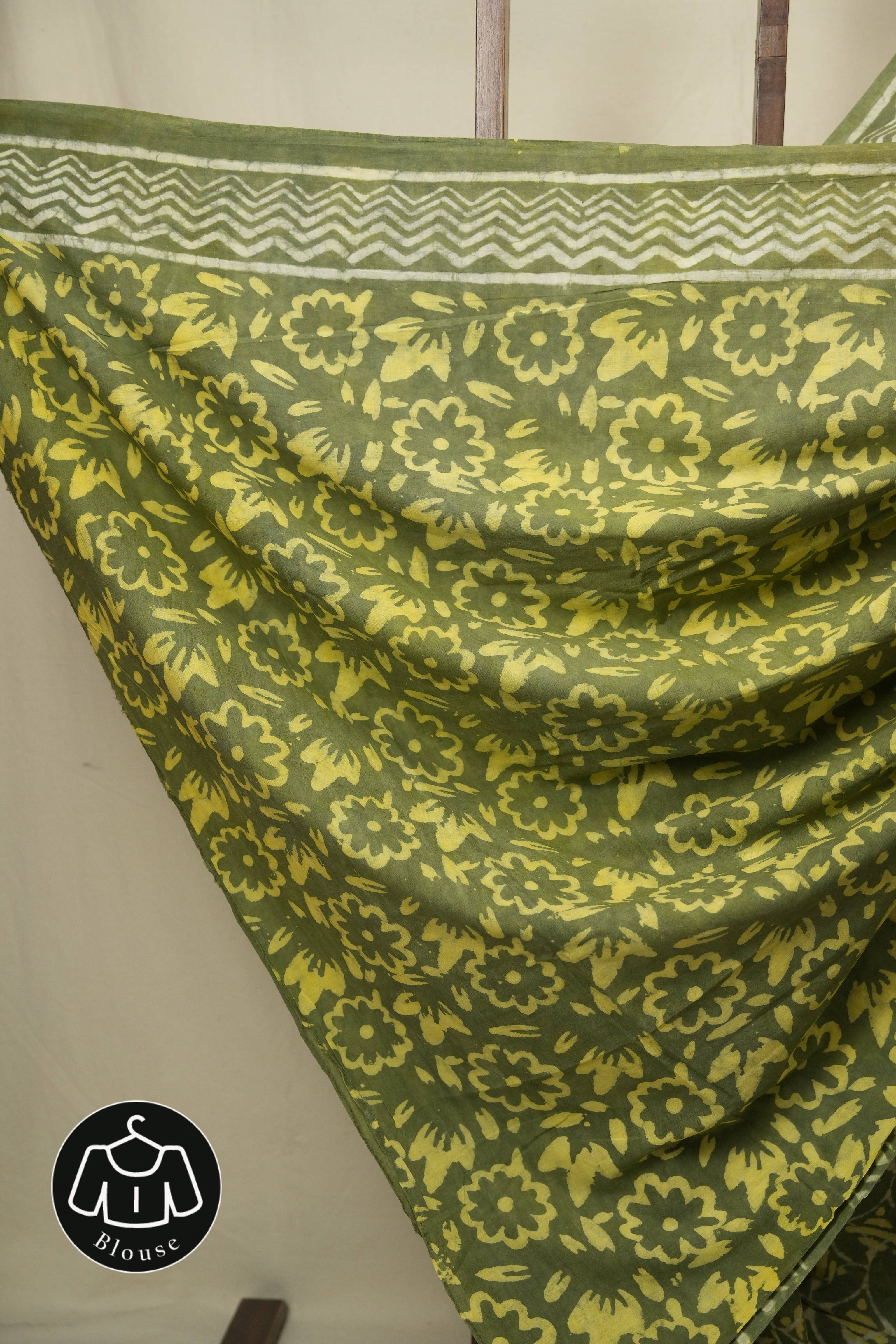 Mehendi HBP Cotton Saree - SRMCS3434