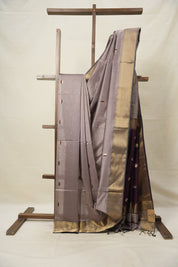 Dusty Mauve Maheshwari Saree - SRDMMS878