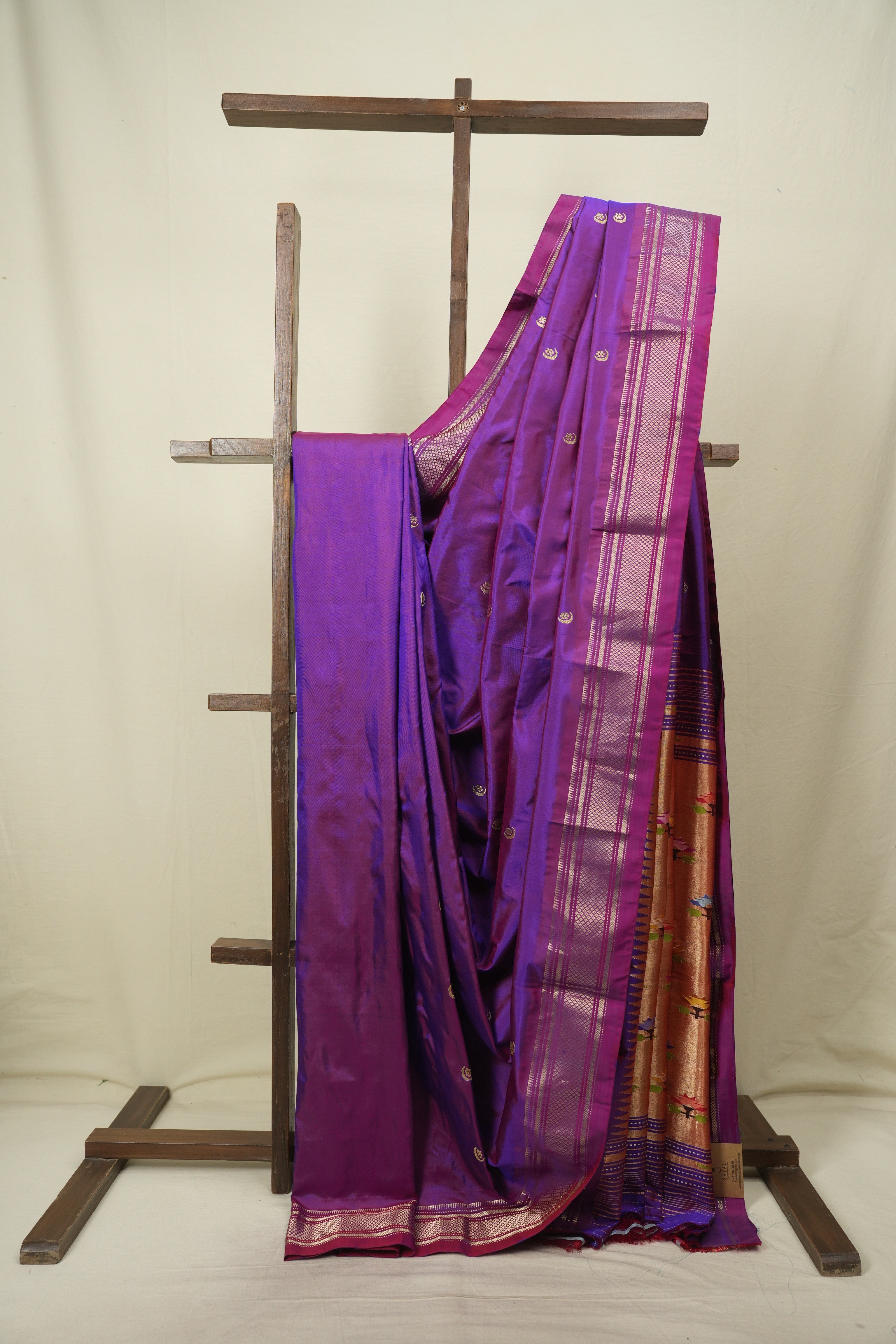 Purple Silk Paithani Saree - SRPSPS811