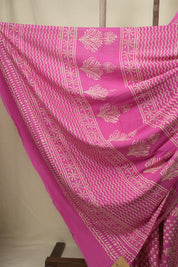 Pink HBP Cotton Saree - SRPCS3432