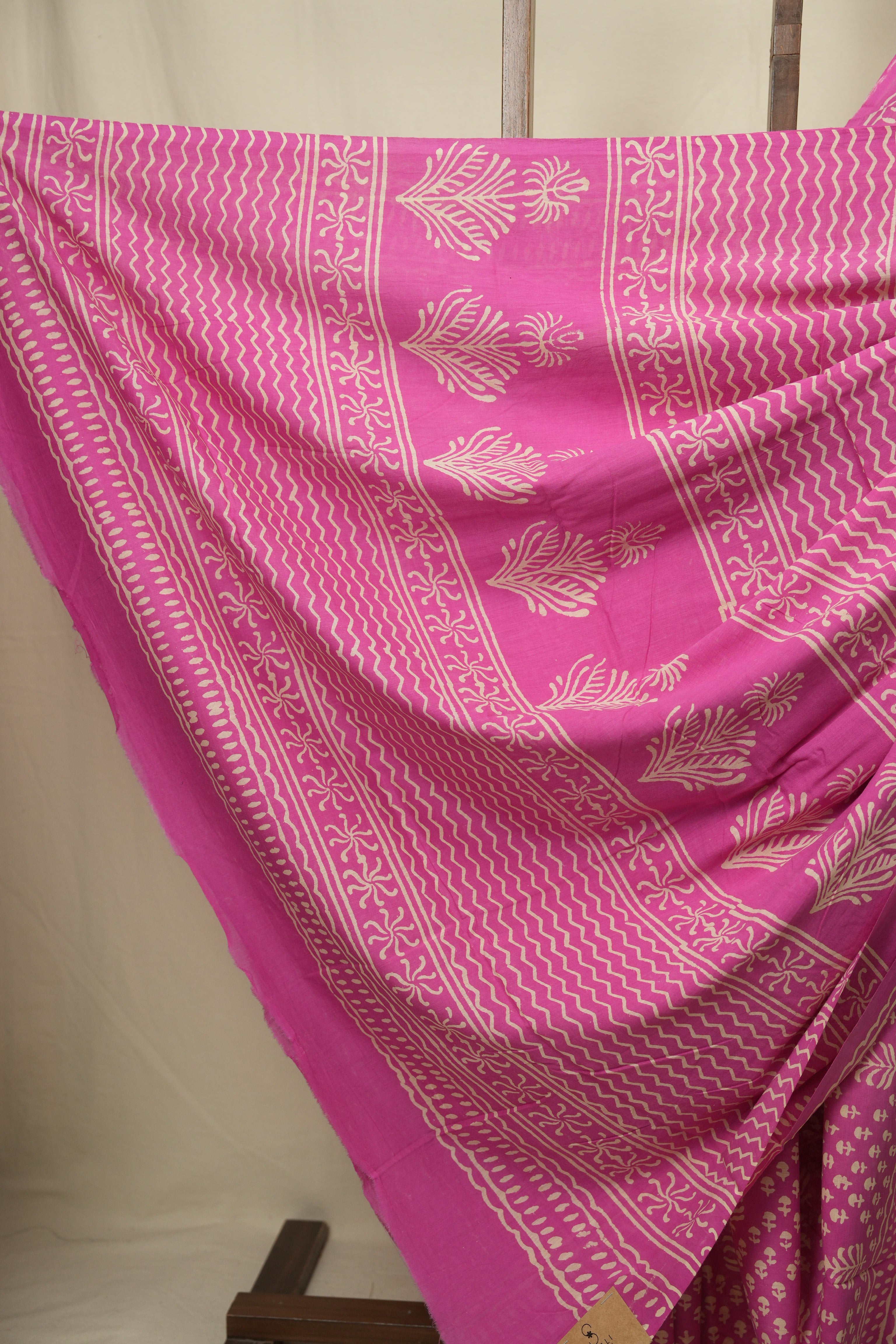 Pink HBP Cotton Saree - SRPCS3432