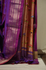 Purple Silk Paithani Saree - SRPSPS811