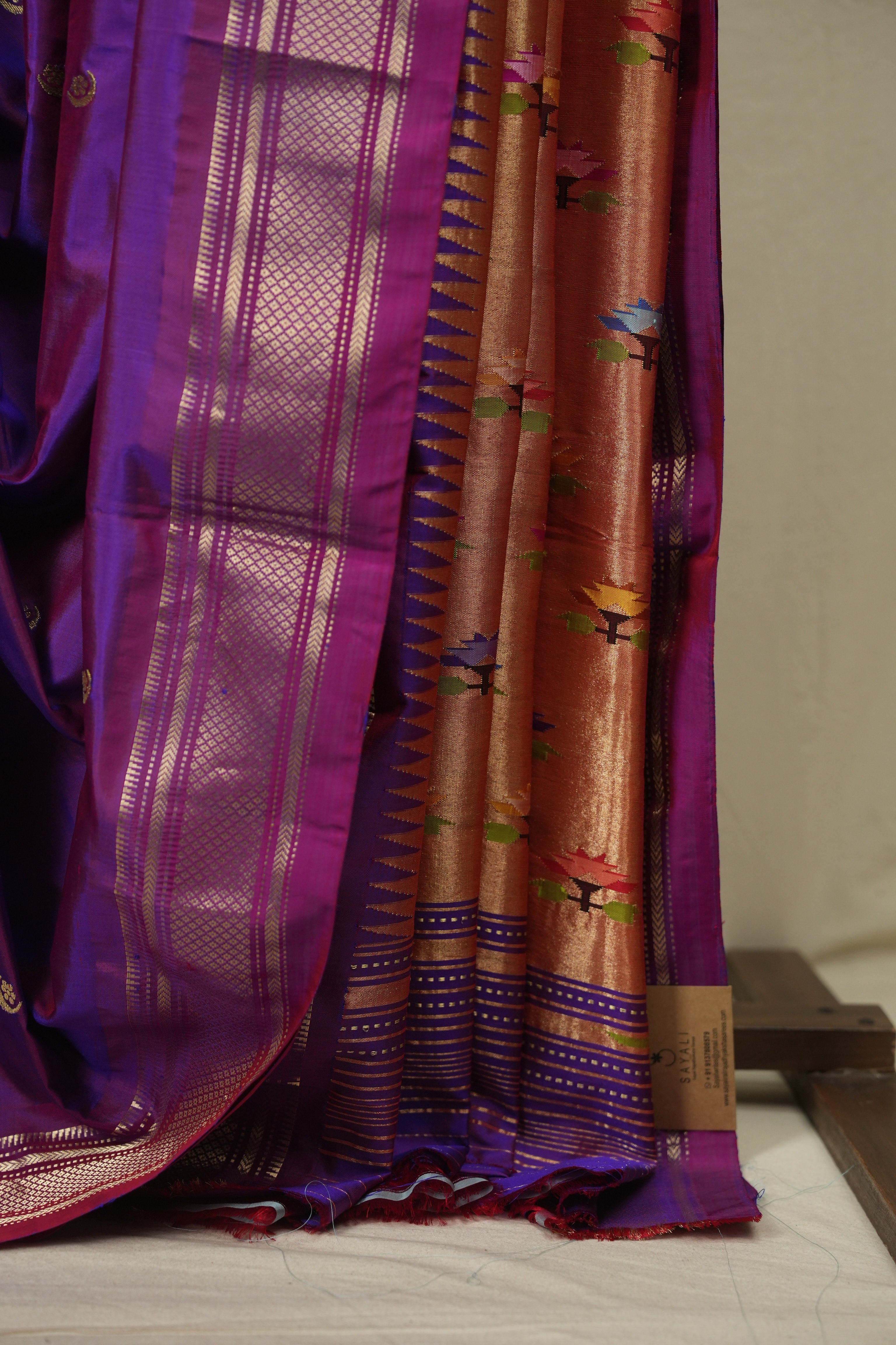Purple Silk Paithani Saree - SRPSPS811