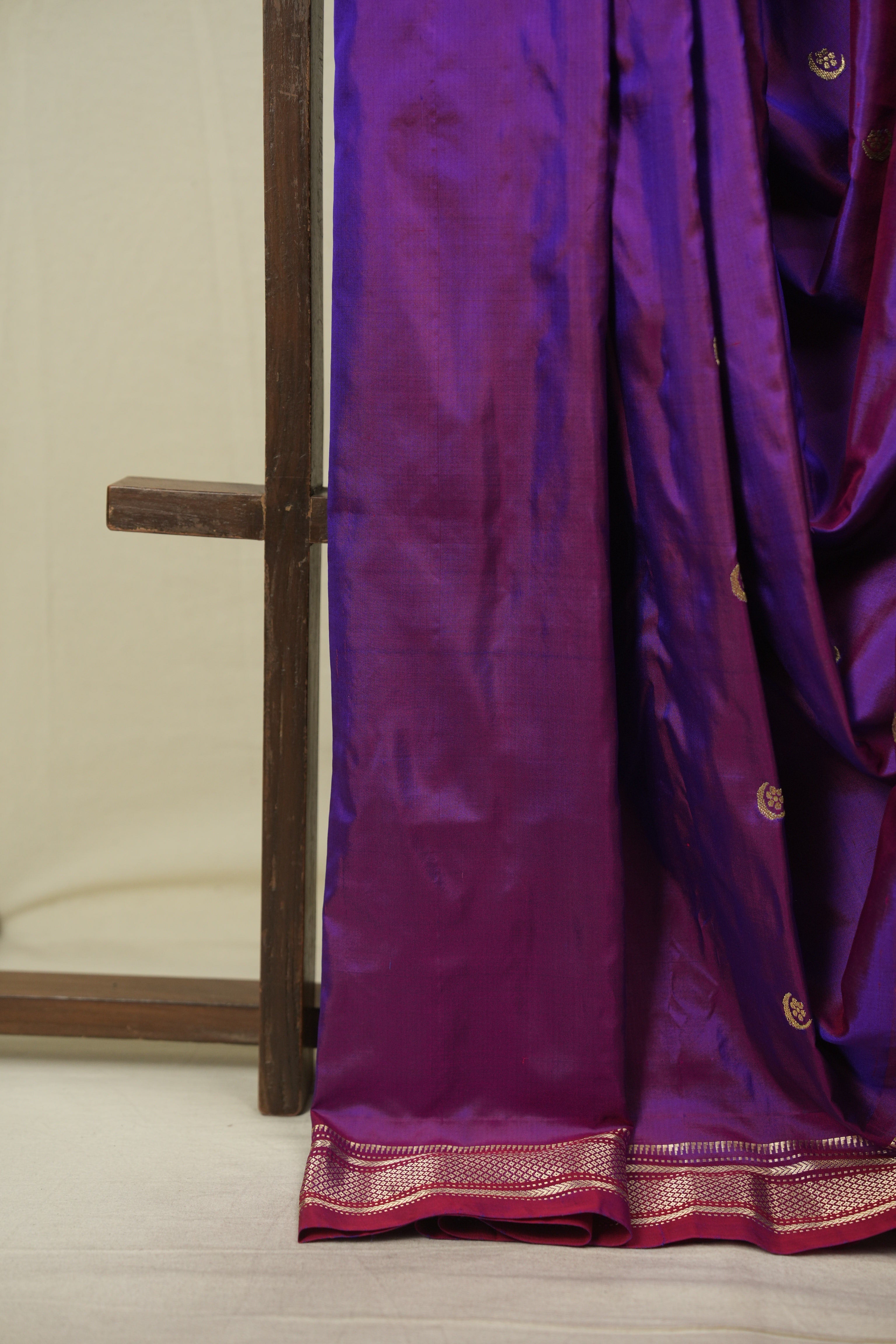 Purple Silk Paithani Saree - SRPSPS811