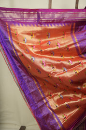 Purple Silk Paithani Saree - SRPSPS811