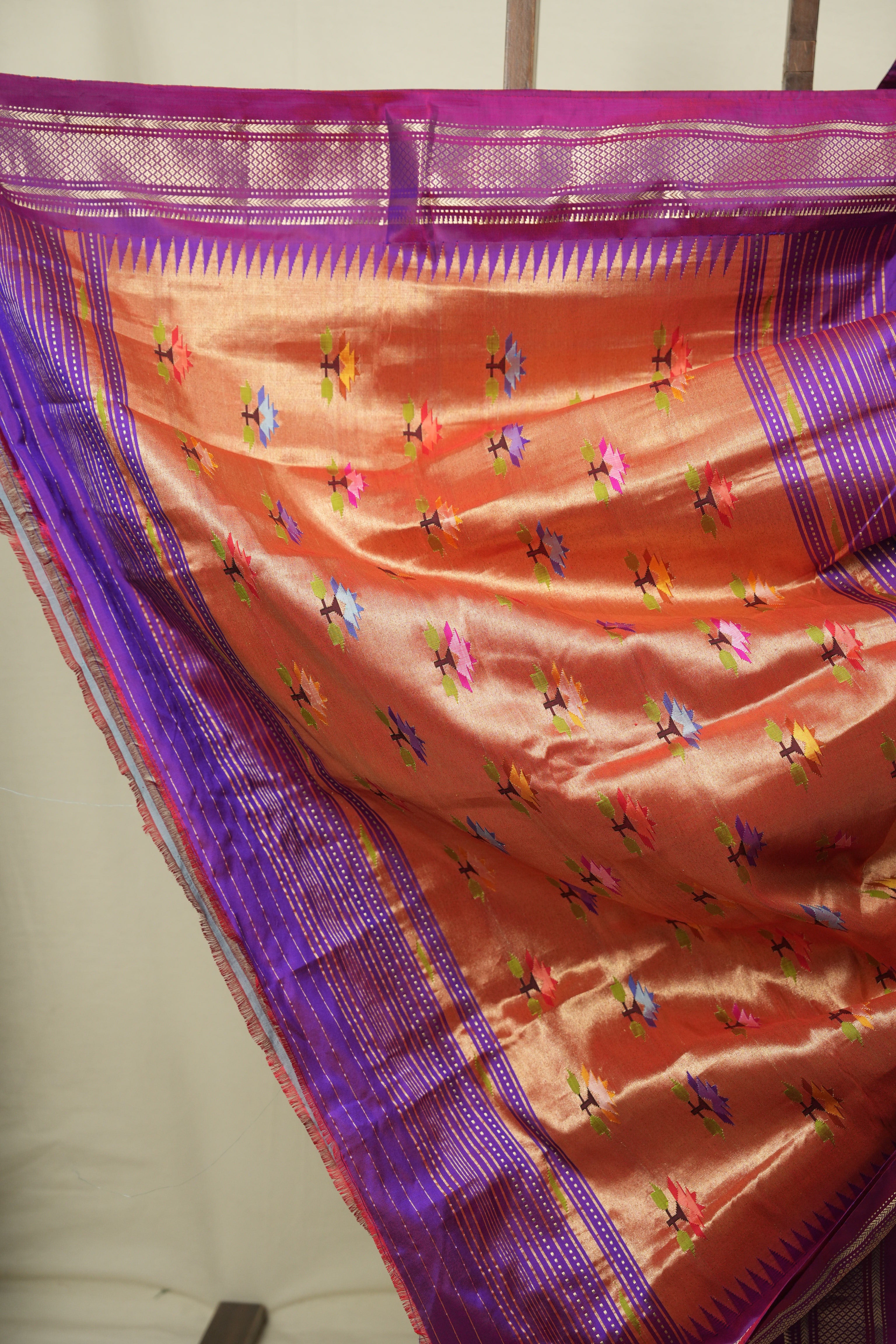 Purple Silk Paithani Saree - SRPSPS811