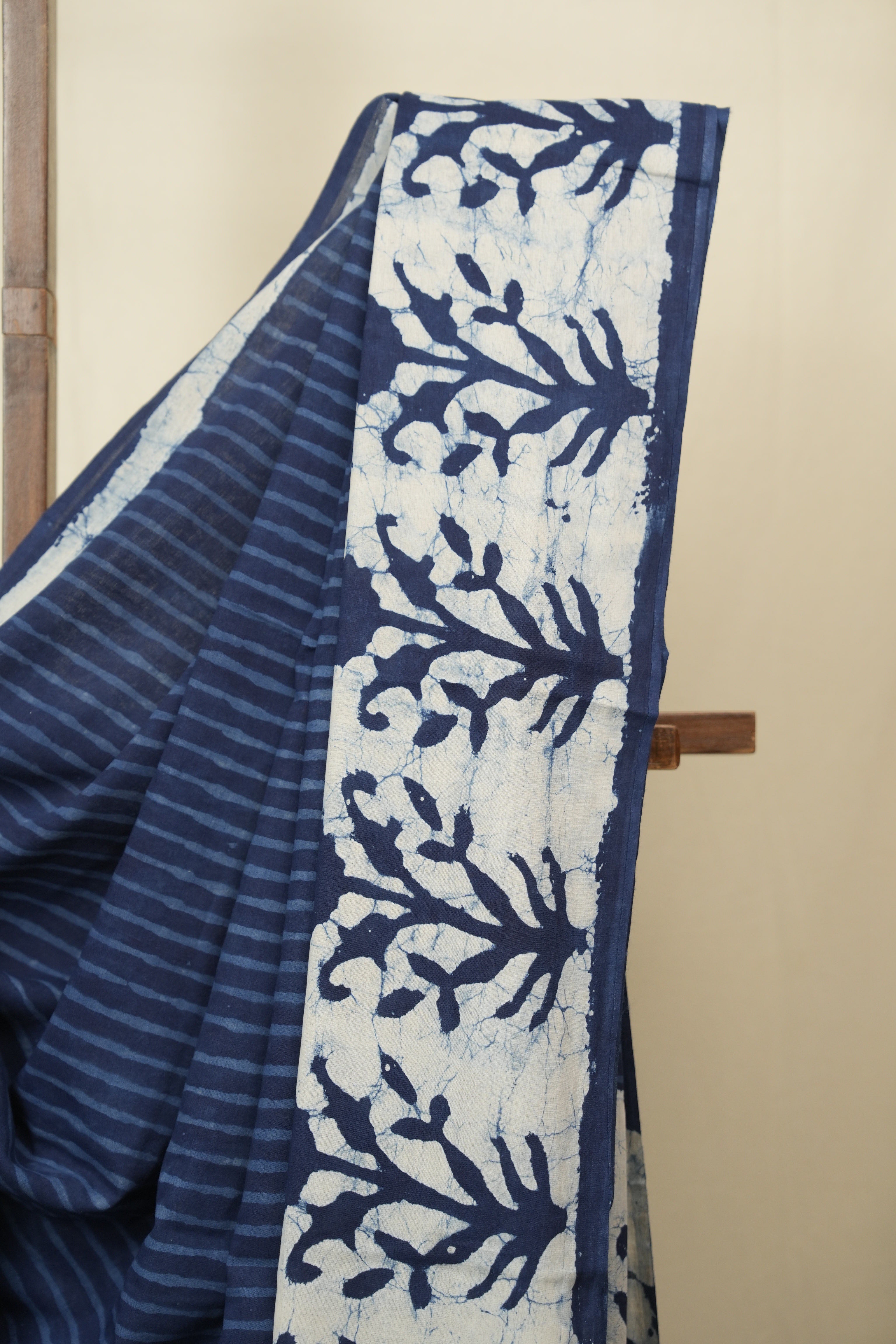 Indigo HBP Cotton Saree - SRICS3430