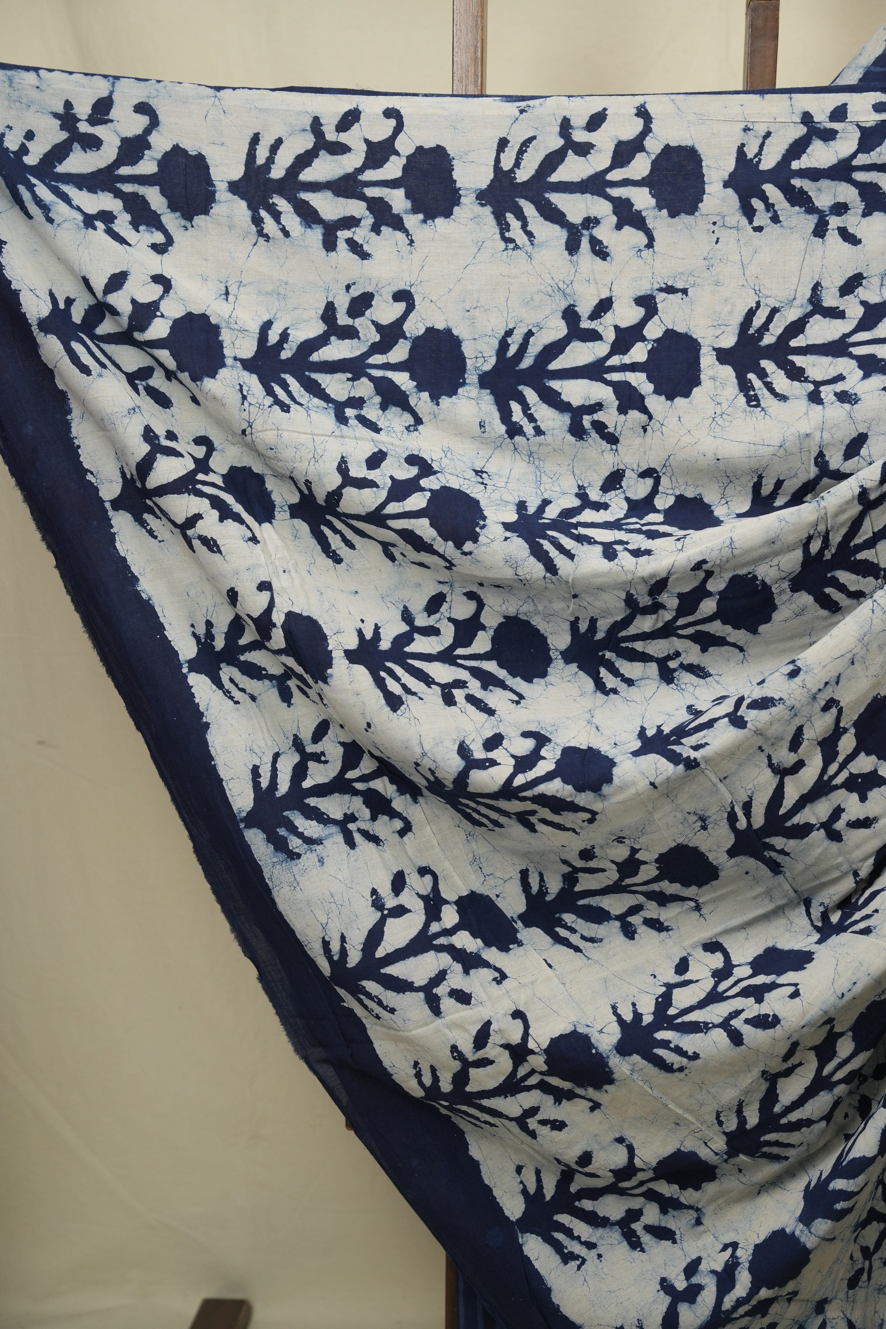 Indigo HBP Cotton Saree - SRICS3430