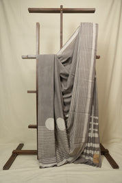 Grey HBP Cotton Saree - SRGCS3433