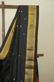 Black Silk Paithani Saree - SRBSPS814