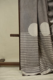 Grey HBP Cotton Saree - SRGCS3433