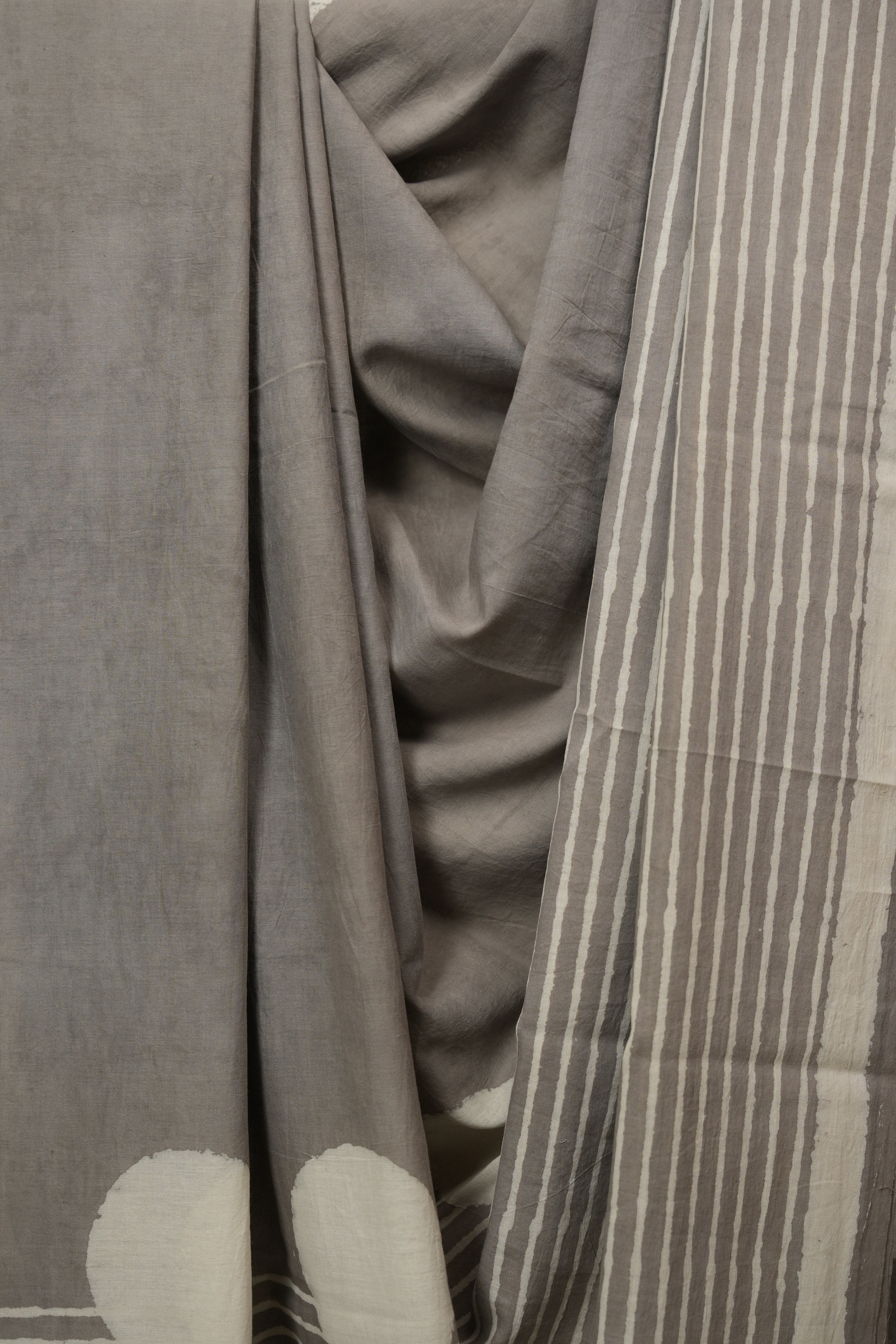 Grey HBP Cotton Saree - SRGCS3433