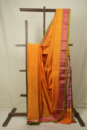 Mango Yellow Silk Paithani Saree - SRMYSPS812