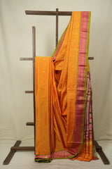 Mango Yellow Silk Paithani Saree - SRMYSPS812