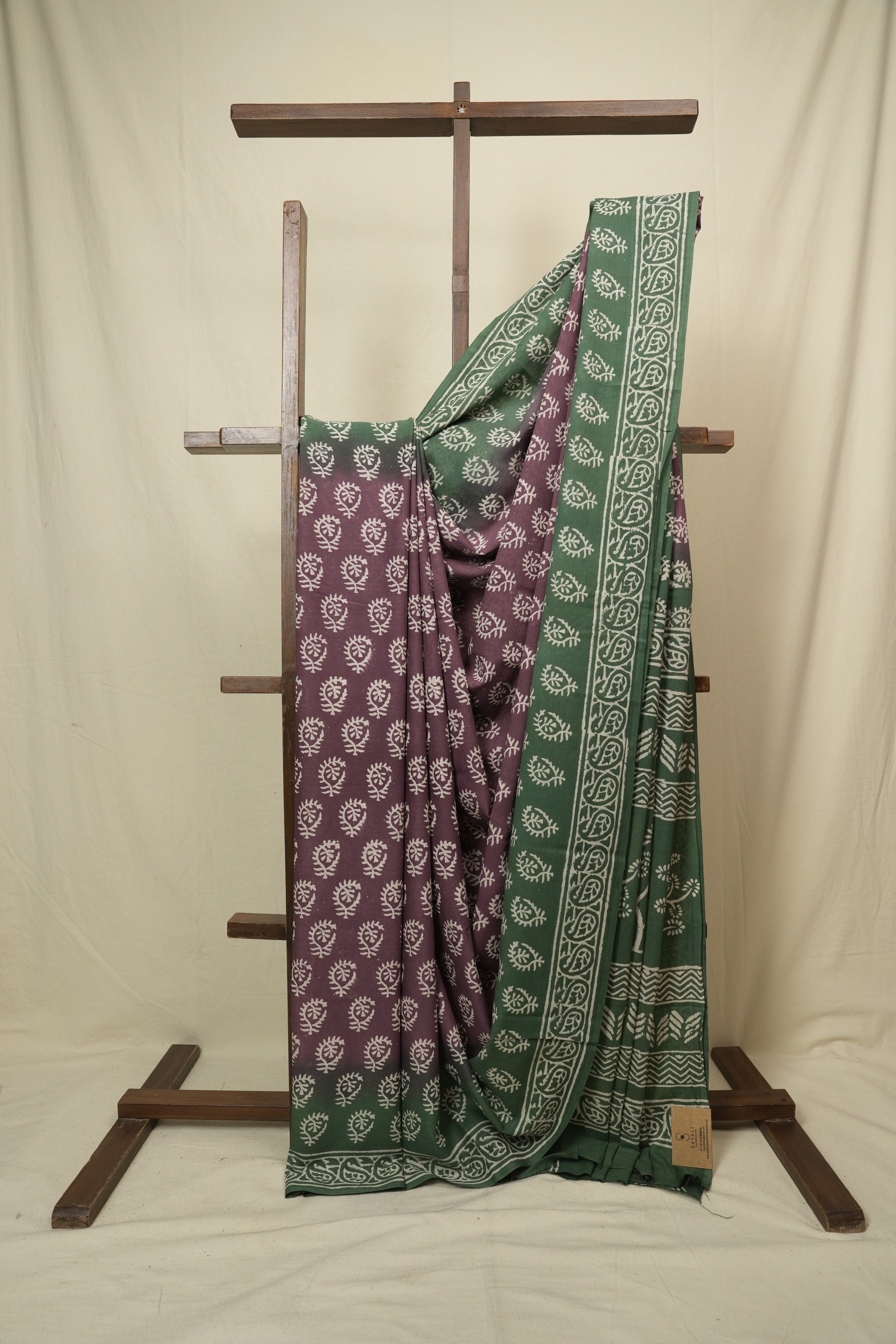 Purple HBP Cotton Saree - SRPCS3440