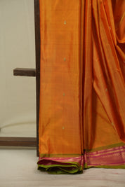 Mango Yellow Silk Paithani Saree - SRMYSPS812