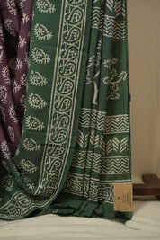Purple HBP Cotton Saree - SRPCS3440