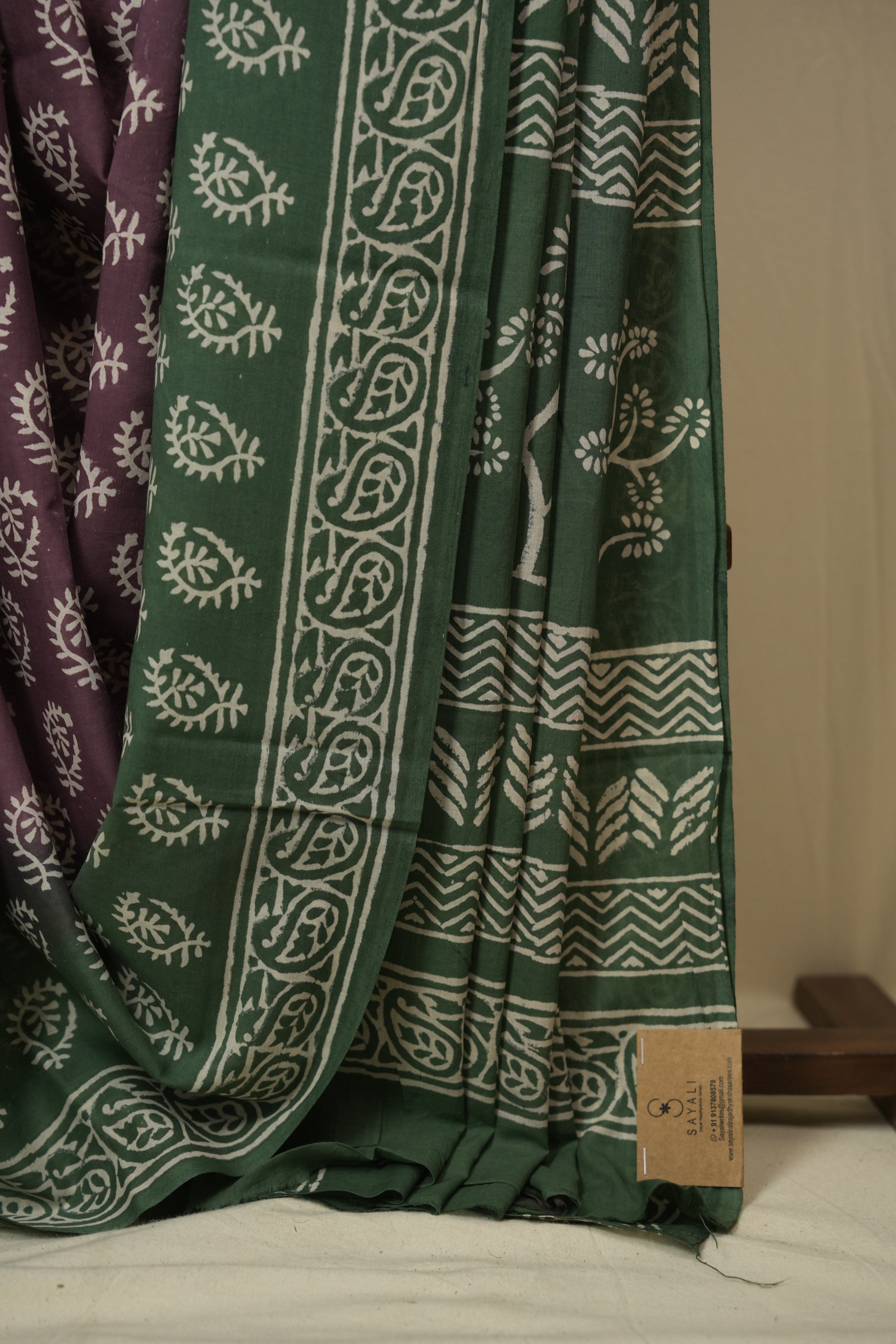Purple HBP Cotton Saree - SRPCS3440
