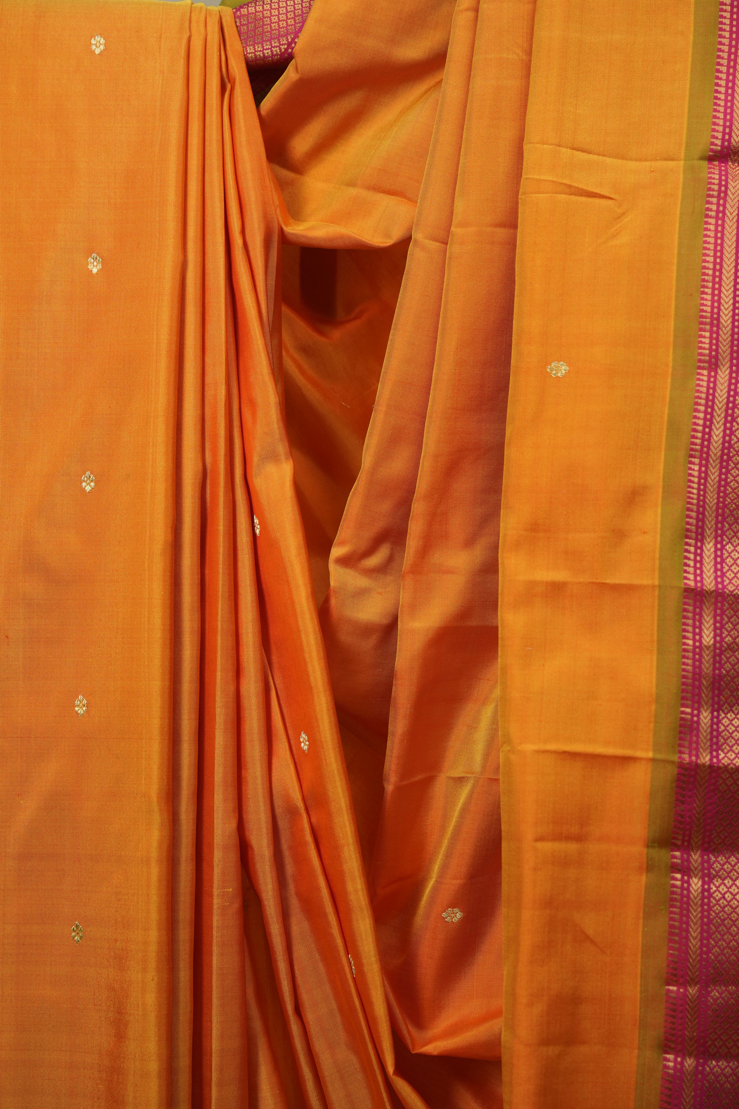 Mango Yellow Silk Paithani Saree - SRMYSPS812