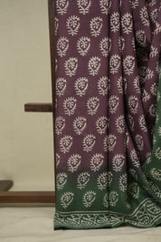 Purple HBP Cotton Saree - SRPCS3440