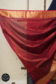 Navy Blue Maheshwari Saree - SRNBMS880