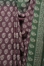 Purple HBP Cotton Saree - SRPCS3440