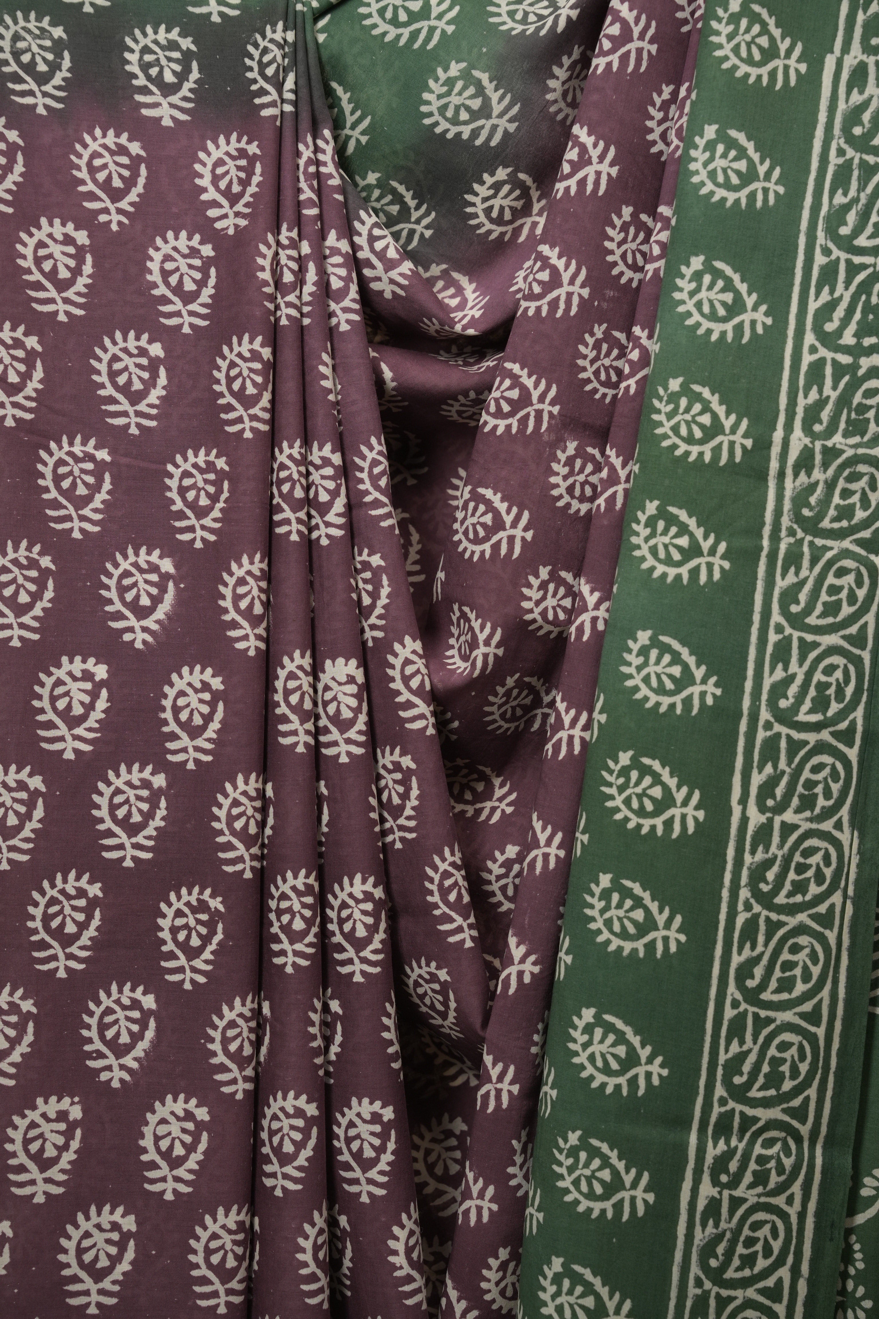 Purple HBP Cotton Saree - SRPCS3440