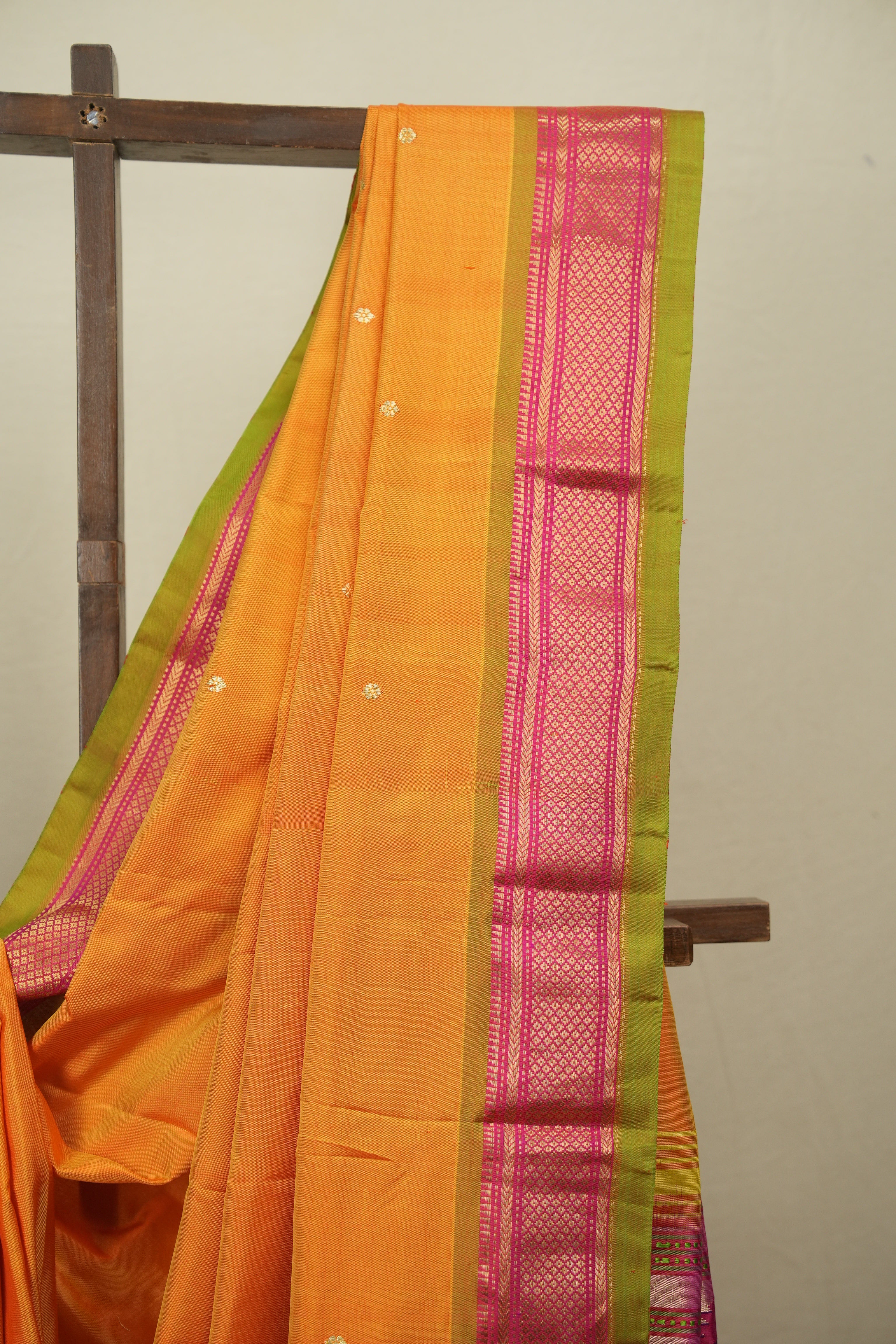 Mango Yellow Silk Paithani Saree - SRMYSPS812