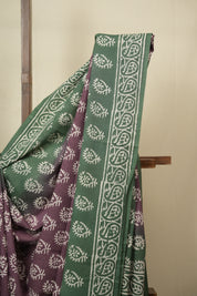 Purple HBP Cotton Saree - SRPCS3440
