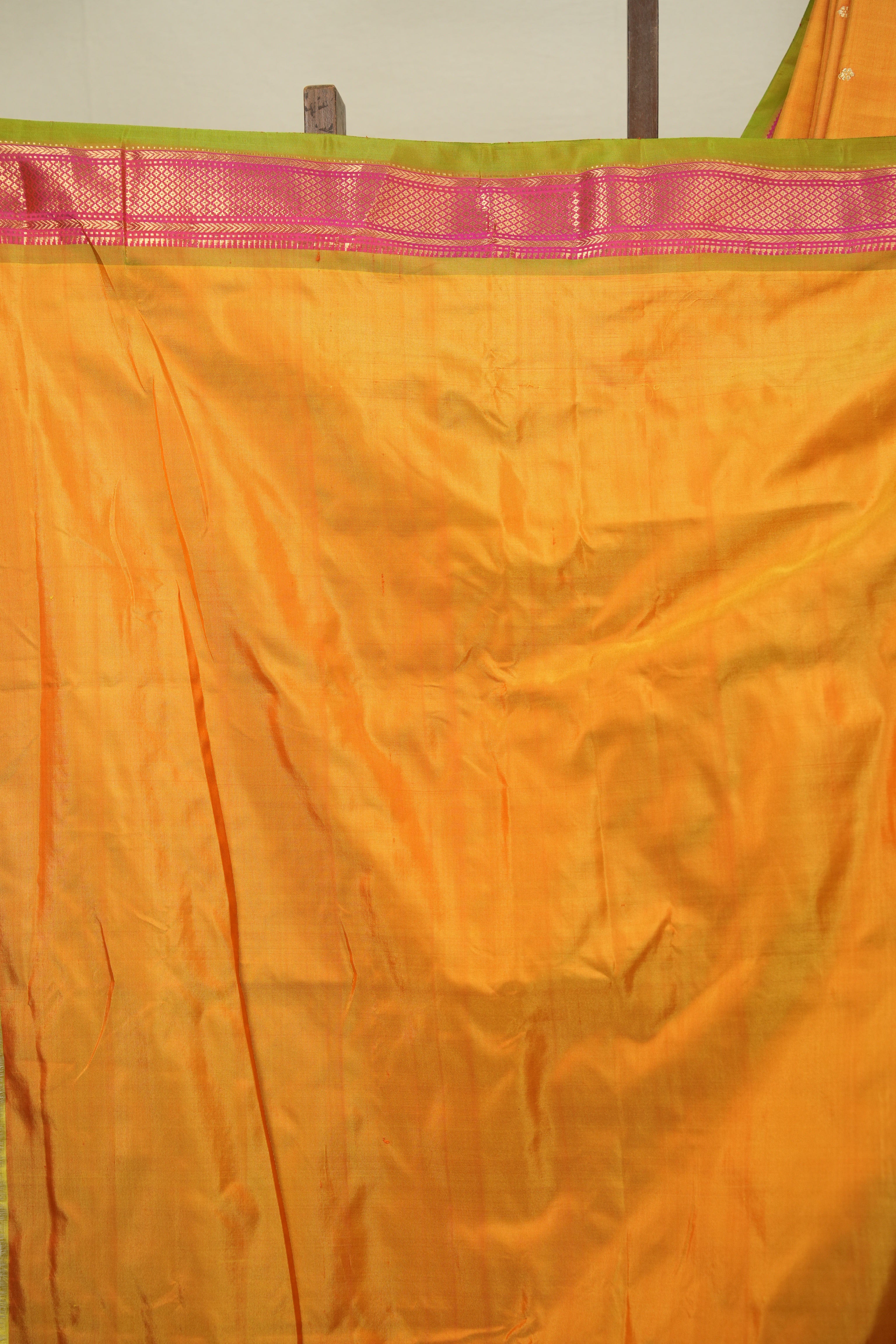 Mango Yellow Silk Paithani Saree - SRMYSPS812