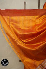 Orange Lotus Butas Chanderi Silk Saree - SROLBCSS440