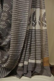 Grey HBP Cotton Saree - SRGCS3441