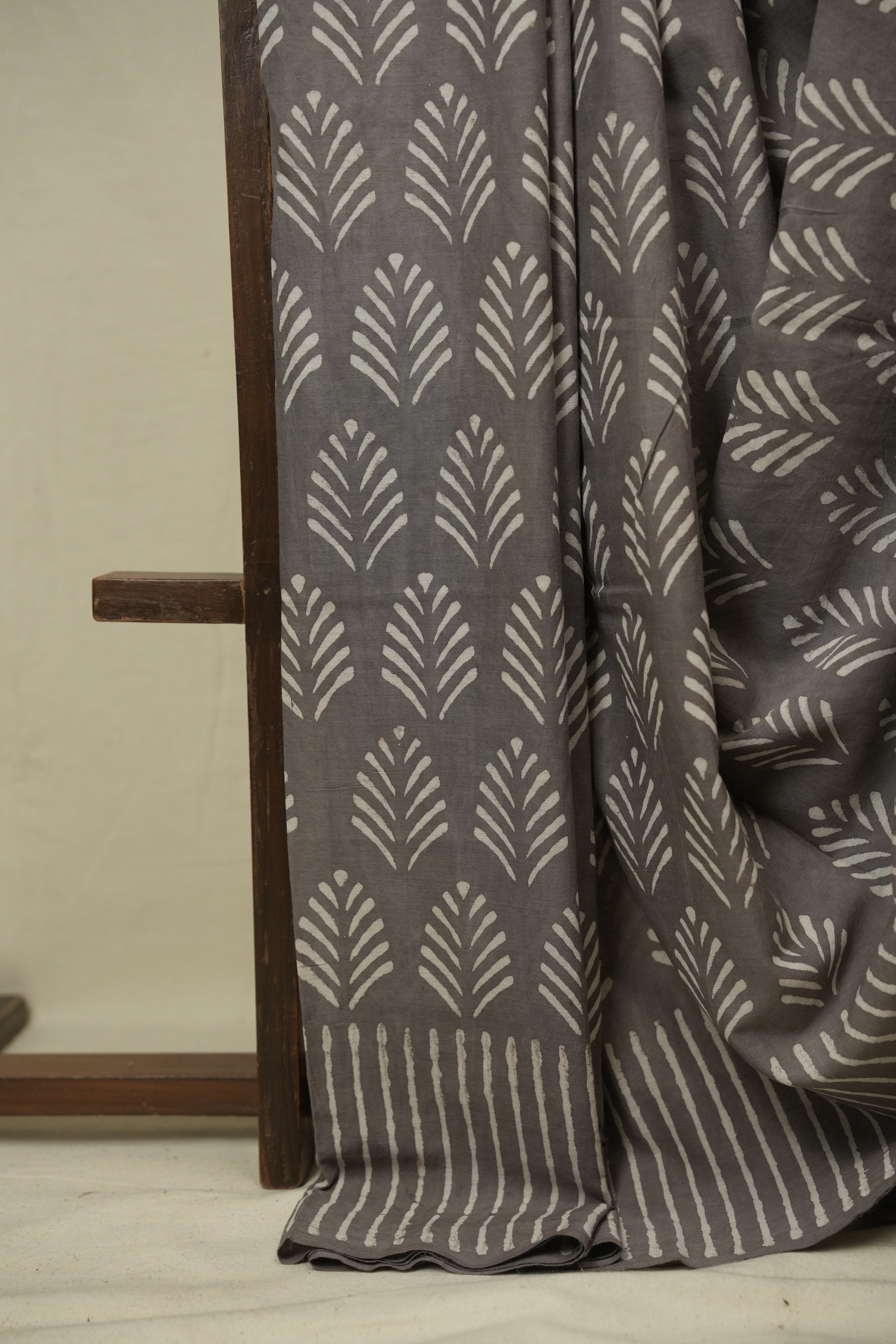Grey HBP Cotton Saree - SRGCS3441