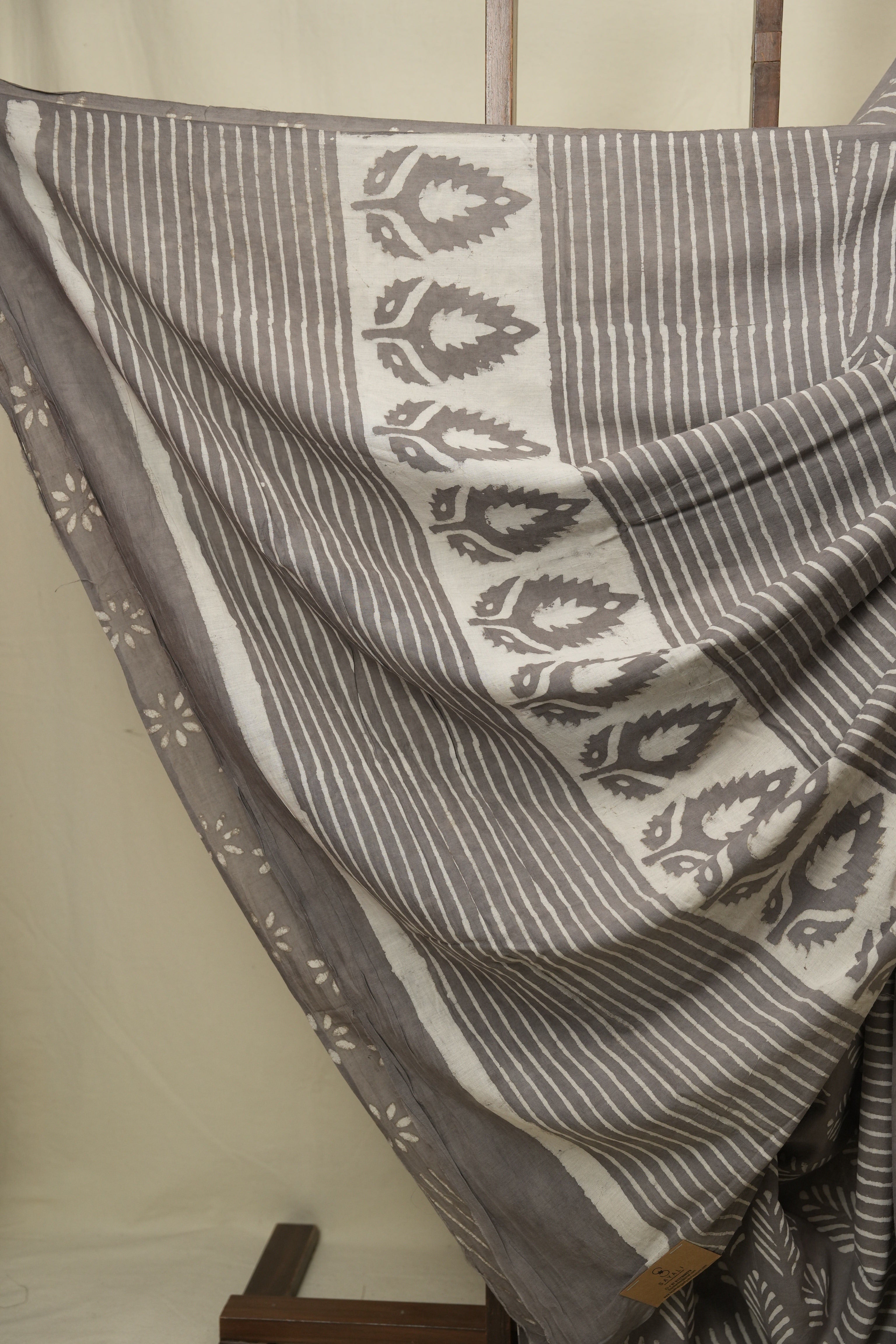 Grey HBP Cotton Saree - SRGCS3441