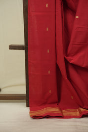 Red Cotton Paithani Saree - SRRCPS827