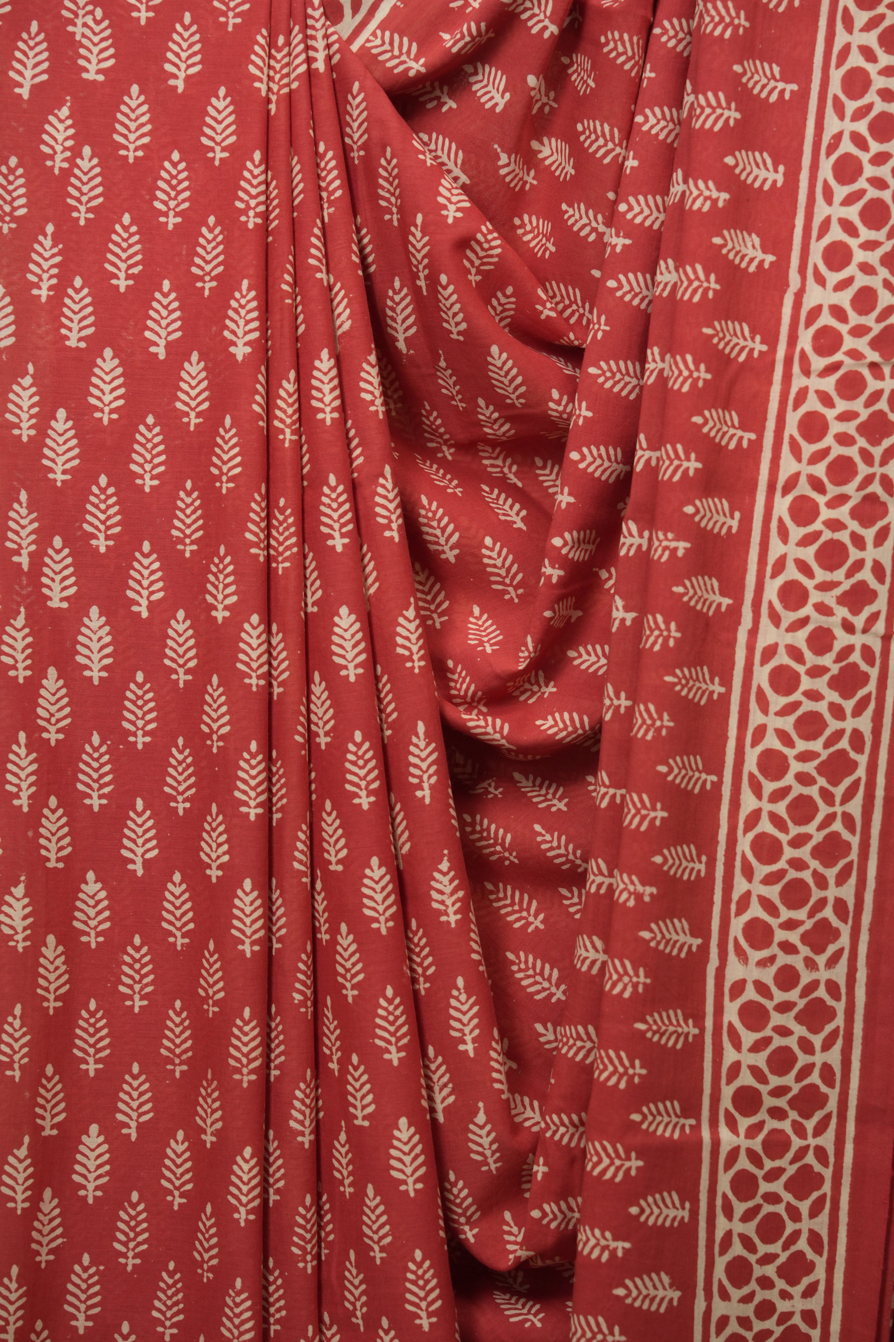 Peach HBP Cotton Saree - SRPCS3435