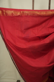 Red Cotton Paithani Saree - SRRCPS827