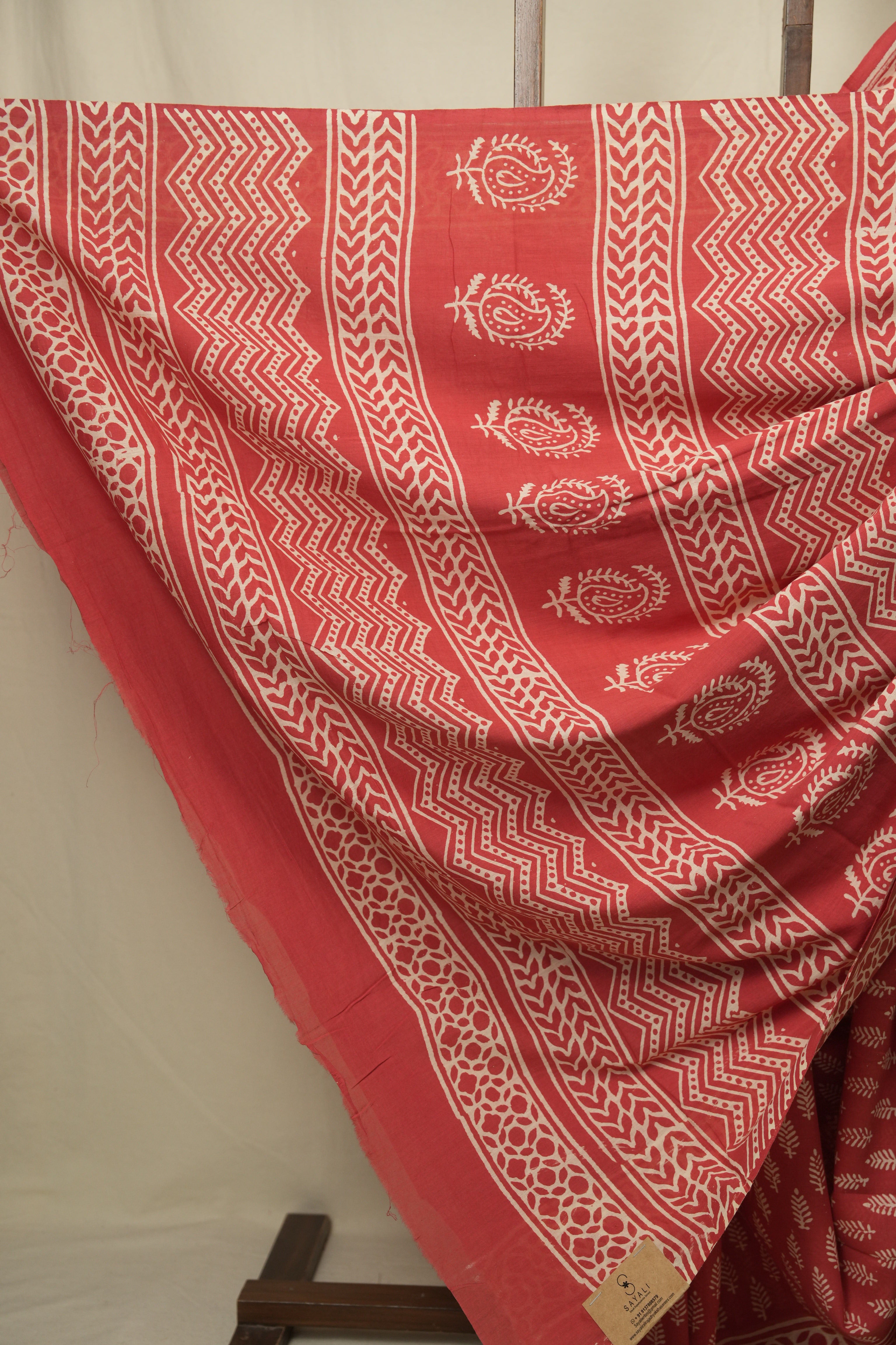 Peach HBP Cotton Saree - SRPCS3435