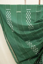Green Pochampalli Cotton Ikat Saree - SRGPCIS545
