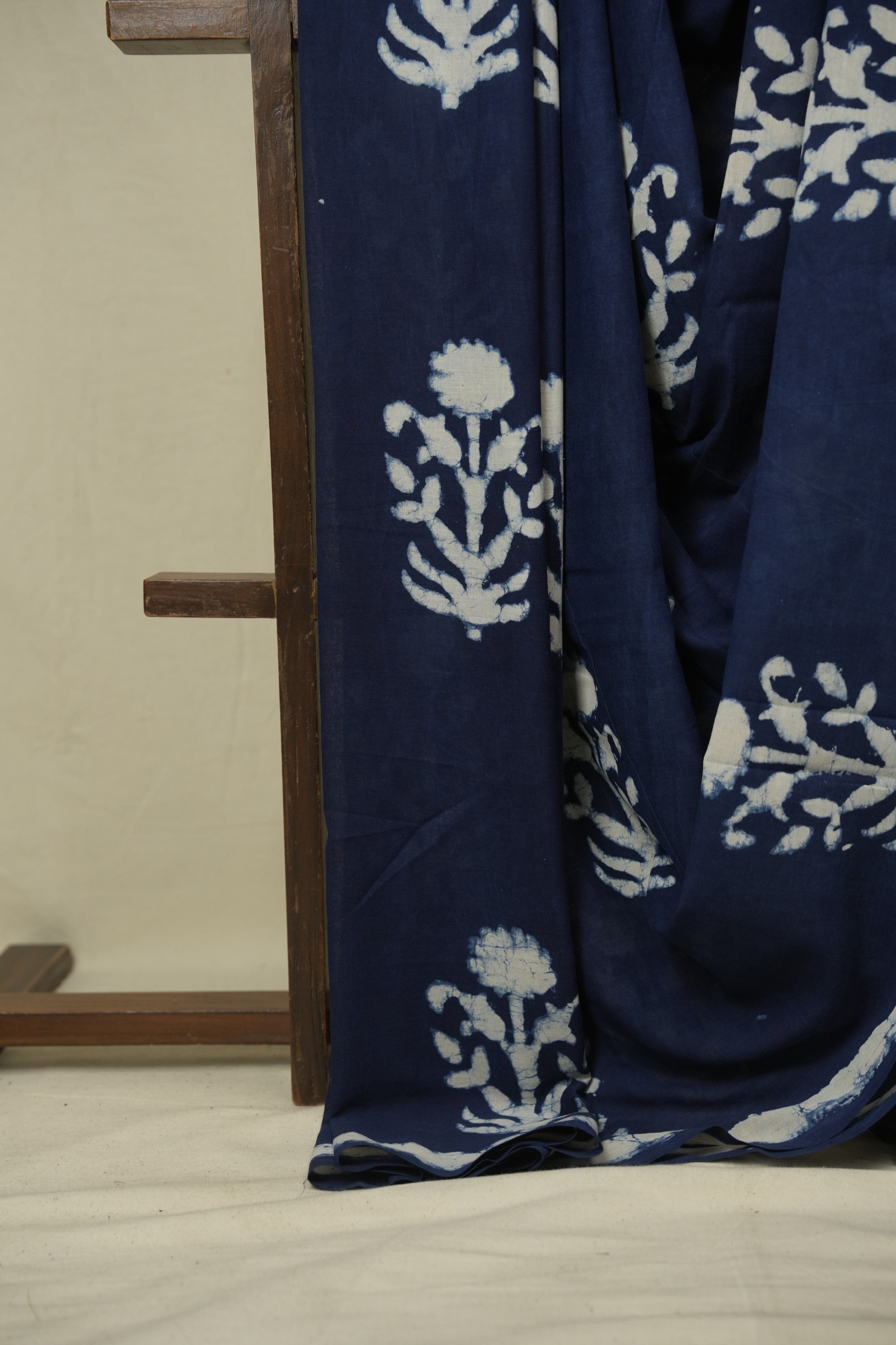 Indigo HBP Cotton Saree - SRICS3429