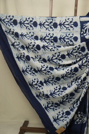 Indigo HBP Cotton Saree - SRICS3429