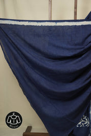 Indigo HBP Cotton Saree - SRICS3429
