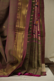 Dual Tone Pink Cotton Paithani Saree - SRDTPCPS829