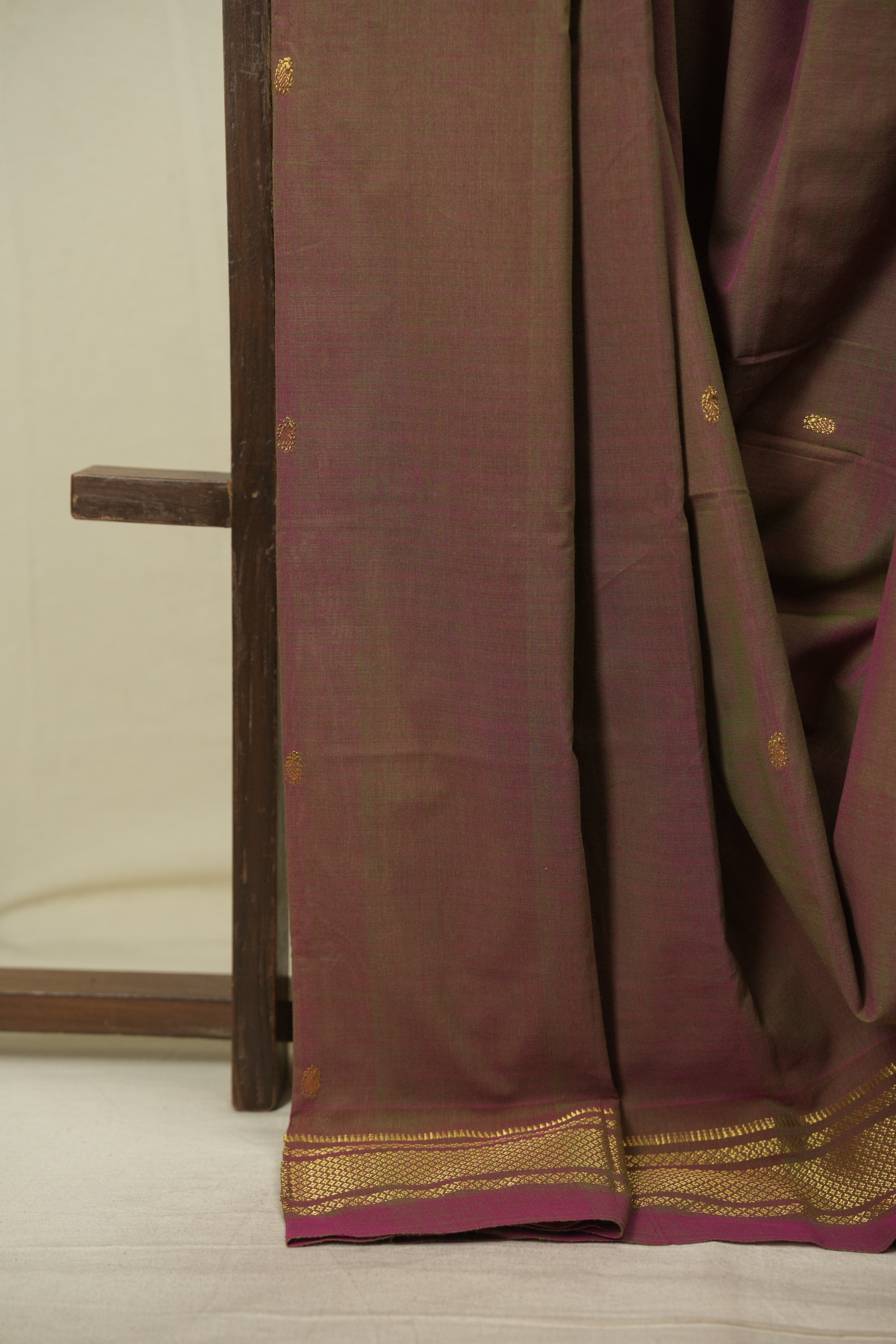 Dual Tone Pink Cotton Paithani Saree - SRDTPCPS829